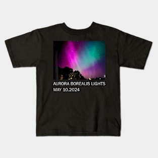 Northern Lights Aurora Borealis 2024 Kids T-Shirt